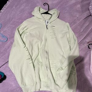 Carmar distressed zip up hoodie